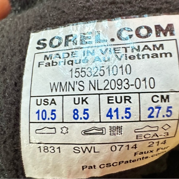 Sorel Tripoli High II Black Suede Winter Waterproof Boots NL2093-010 Sz 10.5 - Picture 9 of 10